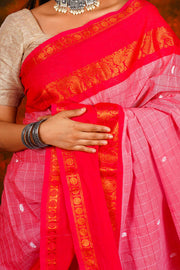 Aadhavi Saree - Ruby Red