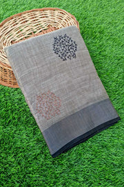 Linen Embroidery - Tan Brown