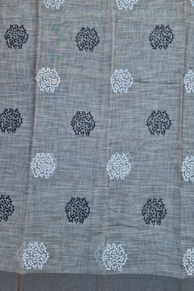 Linen Embroidery - Grey