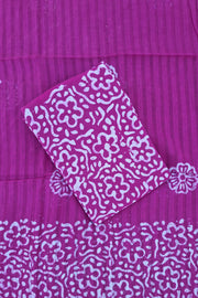 HandBlock Print Suit - Bright Purple