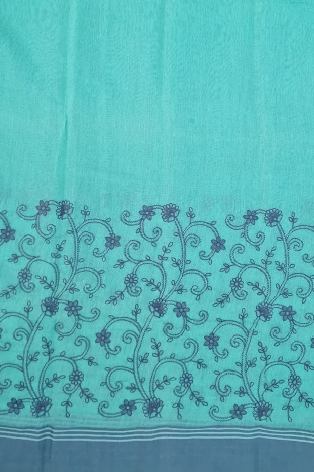 Linen Embroidery - Light Mint Green