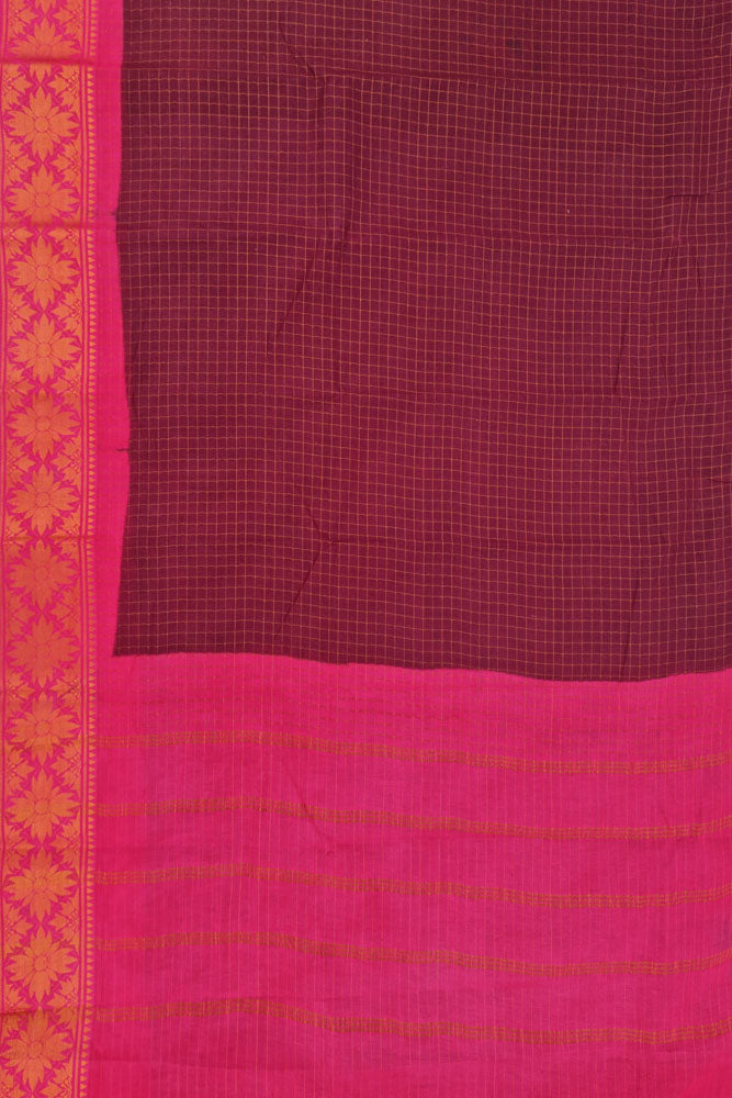 Sungudi Kattam - Brown / Pink