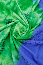 Voil Saree with Blouse - Parrot Green