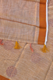 Linen Embroidery - Light Orange