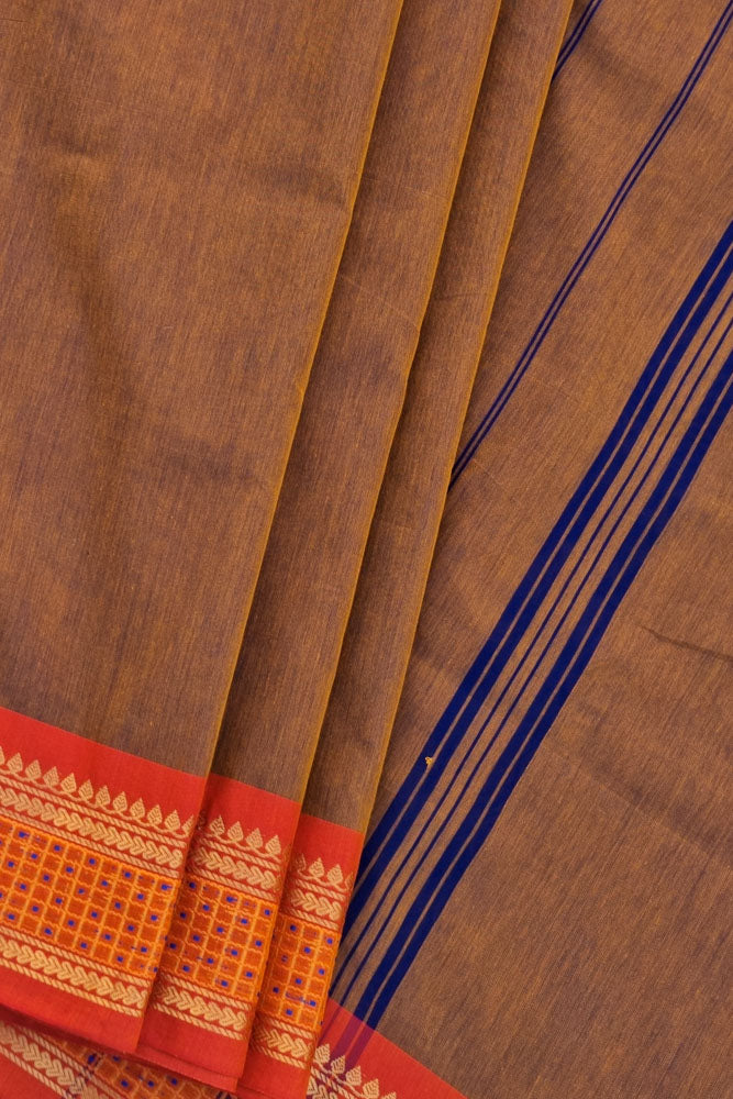 Indira Saree -  Mustard Brown