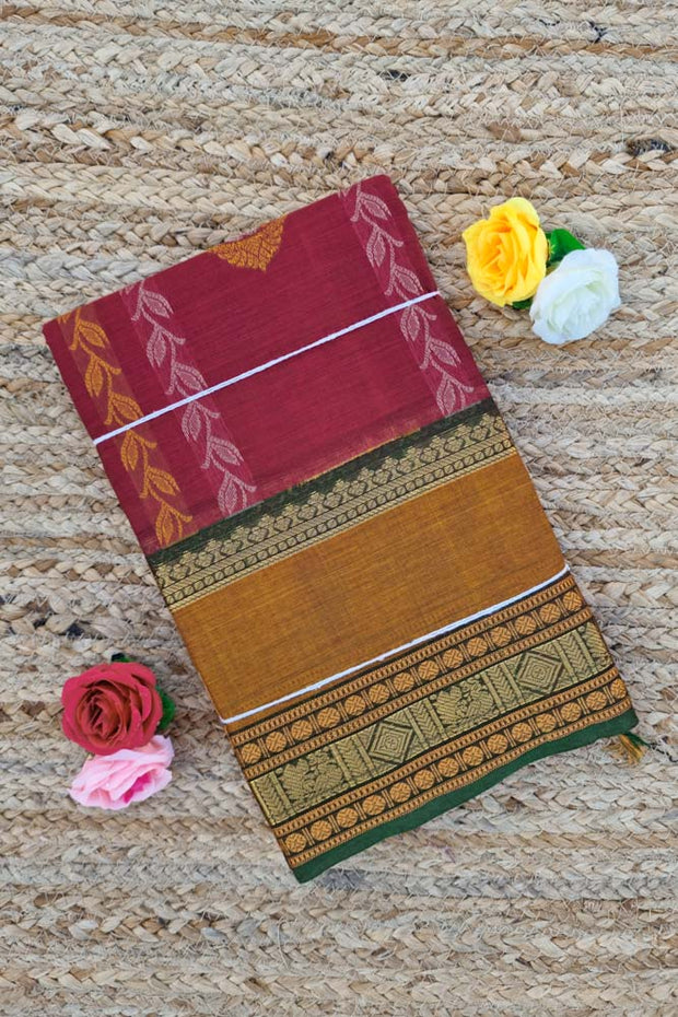 Kanchi Gap Border Series - Red