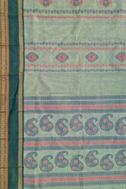 Kanchi Gap Border Series - Tussar Green