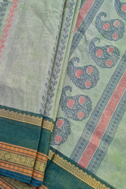 Kanchi Gap Border Series - Tussar Green