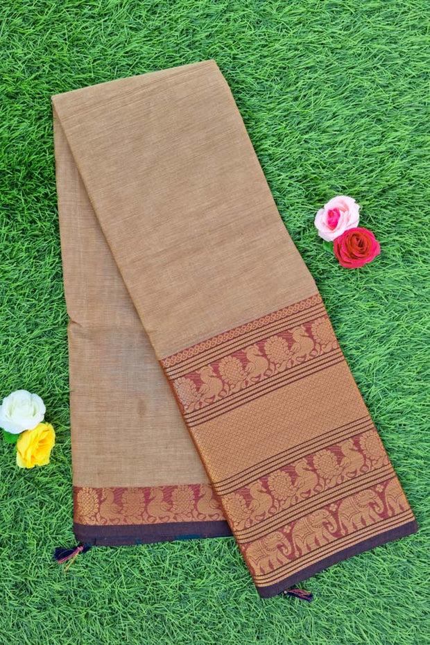 Kanchi Narayanapet Series - Sandal Brown