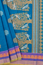 Kanchi Royal Pallu - Peacock Blue