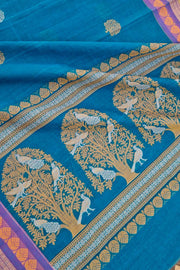 Kanchi Royal Pallu - Peacock Blue