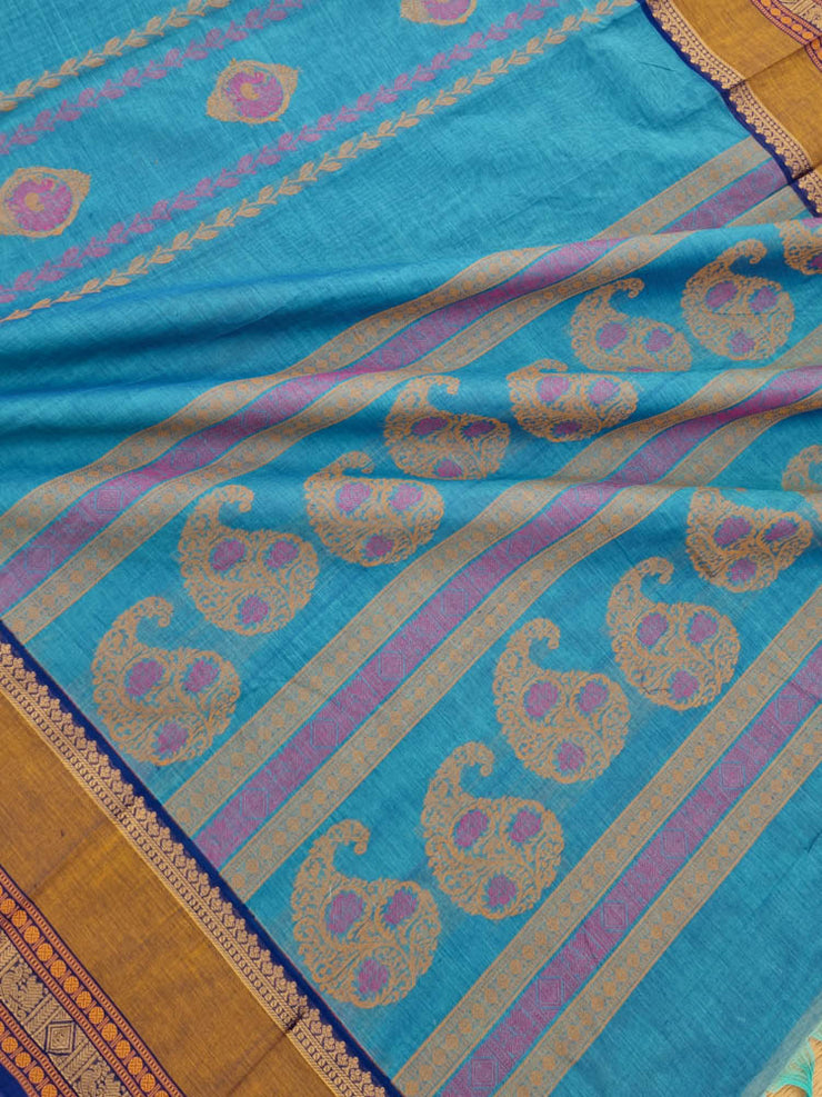 Kanchi Gap Border Series - Blue