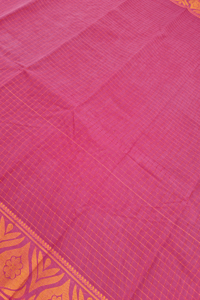 Sungudi Kattam - Dark Pink With Blouse