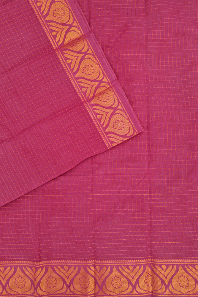 Sungudi Kattam - Dark Pink With Blouse