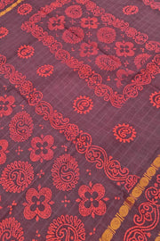 Batik  Sungudi - Reddish Brown