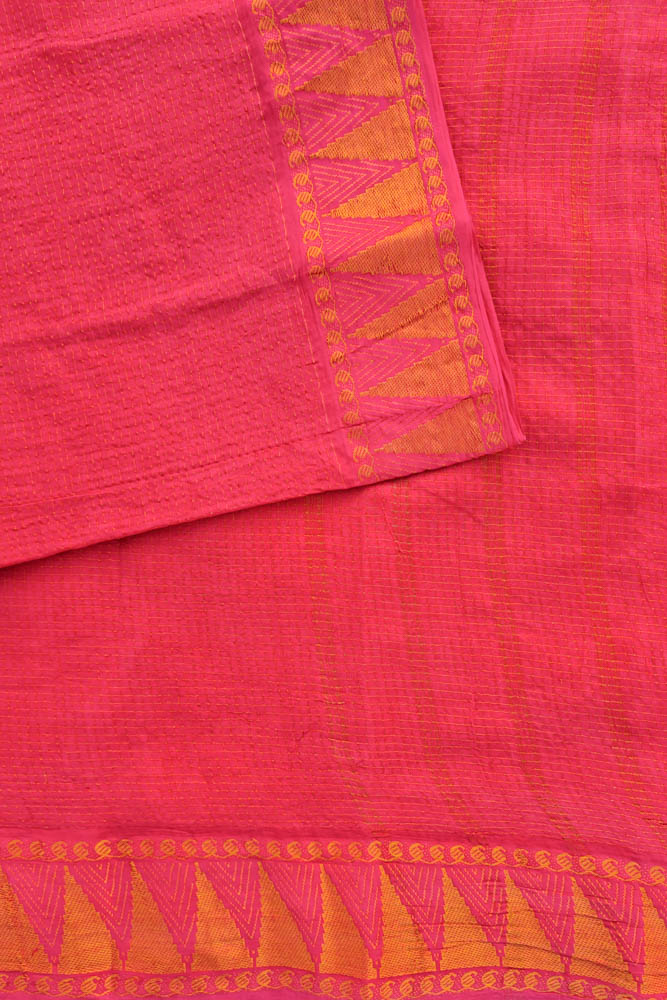 Mini Checks Sungudi - Reddish Pink