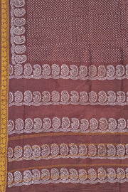 Malar Sungudi One Side Border - Brown