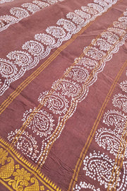 Malar Sungudi One Side Border - Brown