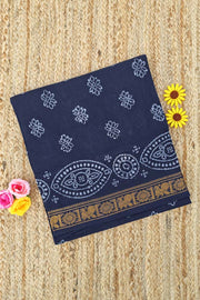 Malar Sungudi One Side Border - Indigo Blue