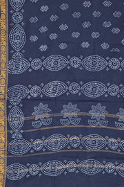 Malar Sungudi One Side Border - Indigo Blue