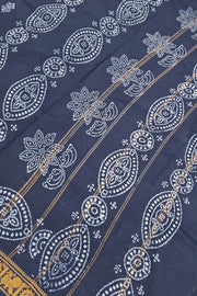 Malar Sungudi One Side Border - Indigo Blue