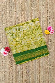 Batik Sungudi One Side Border - Mint Green