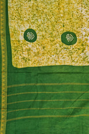 Batik Sungudi One Side Border - Mint Green