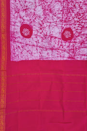 Batik Sungudi One Side Border - Pink