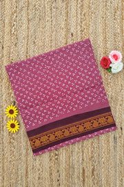 Malar Sungudi One Side Border - Onion Pink