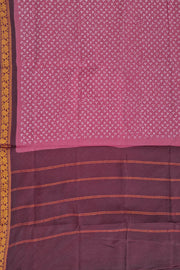 Malar Sungudi One Side Border - Onion Pink