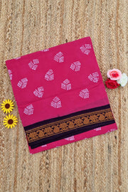 Malar Sungudi One Side Border - Pink