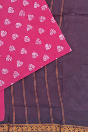 Malar Sungudi One Side Border - Pink