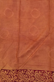 Voil Saree With Blouse - Pink/Brown