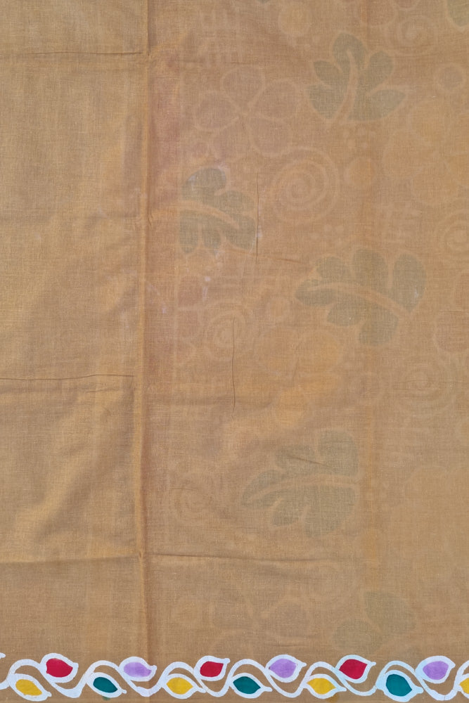 Voil Saree With Blouse - Tan Brown