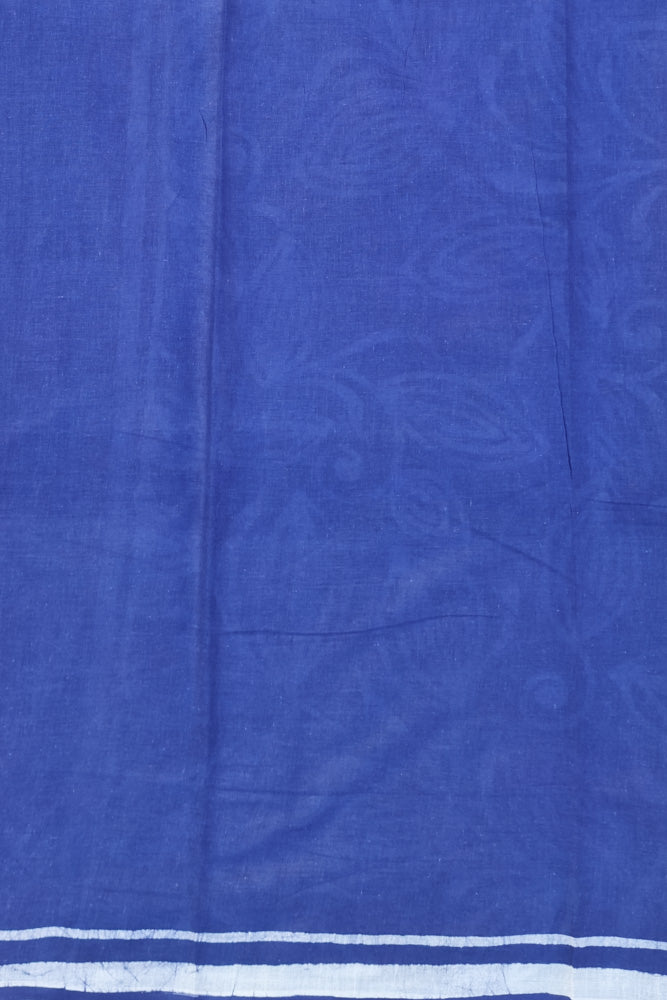 Voil Saree With Blouse - Blue Half n Half