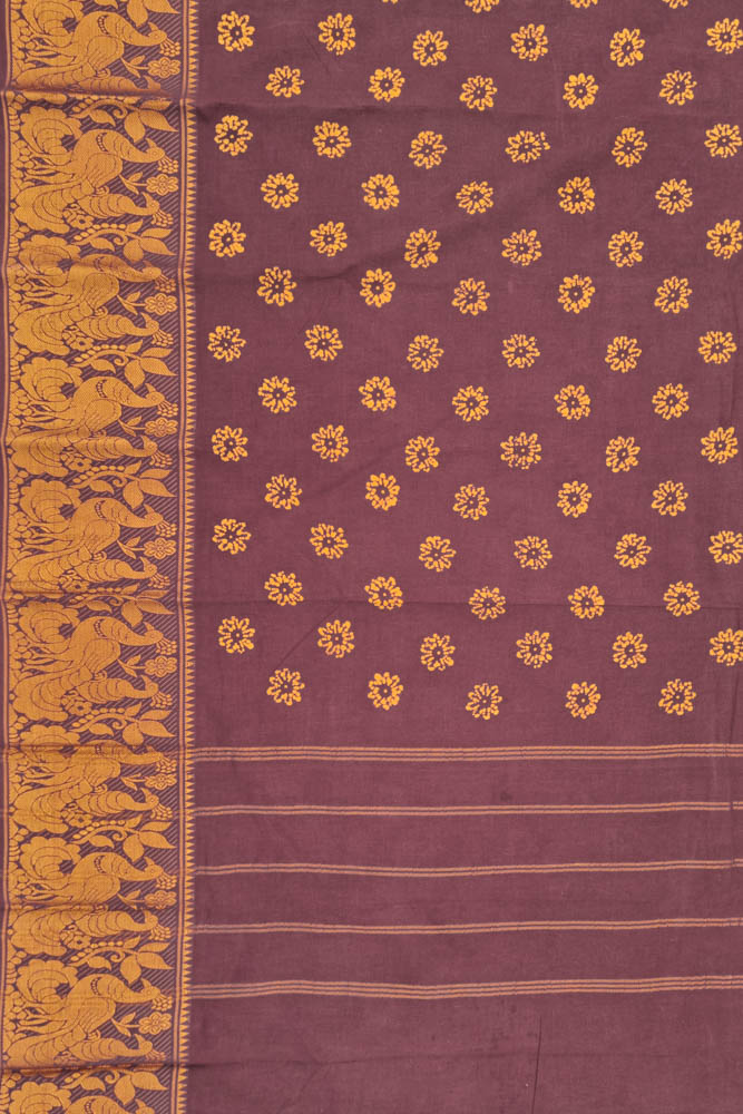 Big Border Batik Sungudi - Brown