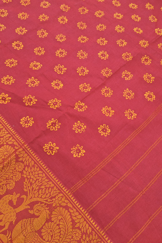 Big Border Batik Sungudi - Red