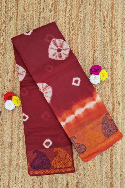 Bandhini Sungudi - Maroon