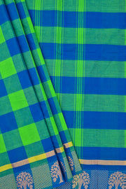 Chettinad Kattam - Parrot Green/Blue