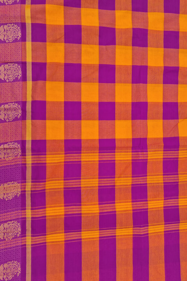 Chettinad Kattam - Yellow/Magenta