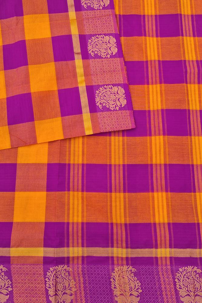 Chettinad Kattam - Yellow/Magenta