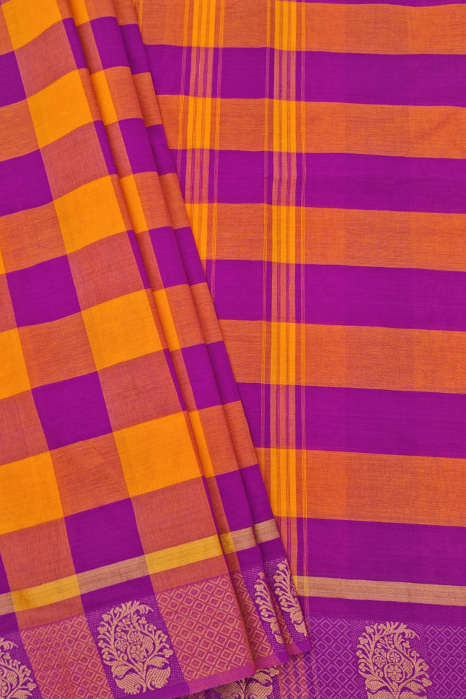 Chettinad Kattam - Yellow/Magenta