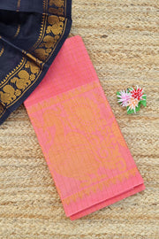 Big Border Sungudi - Pastel Pink