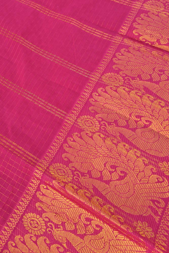 Big Border Sungudi - Deep Pink