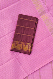 Double Border Sungudi - Light Pink