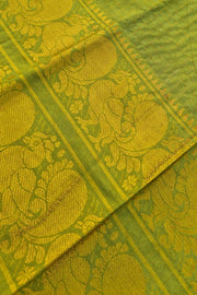 Double Border Sungudi - Henna Green