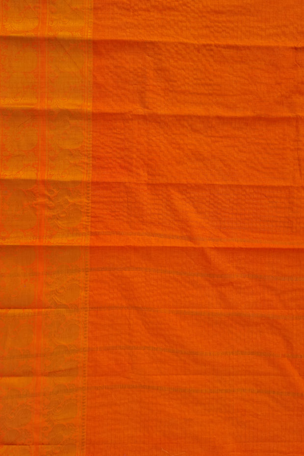 Double Border Sungudi - Dark Orange