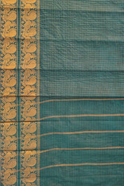 Double Border Sungudi - Teal green