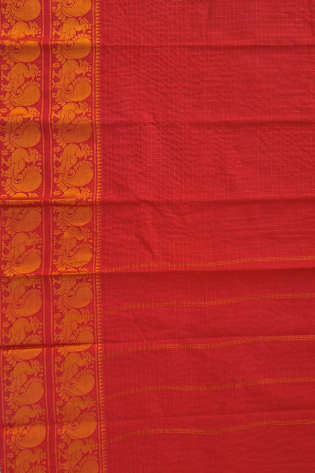 Double Border Sungudi - Red