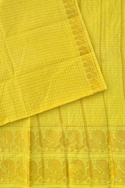 Double Border Sungudi - Light Yellow